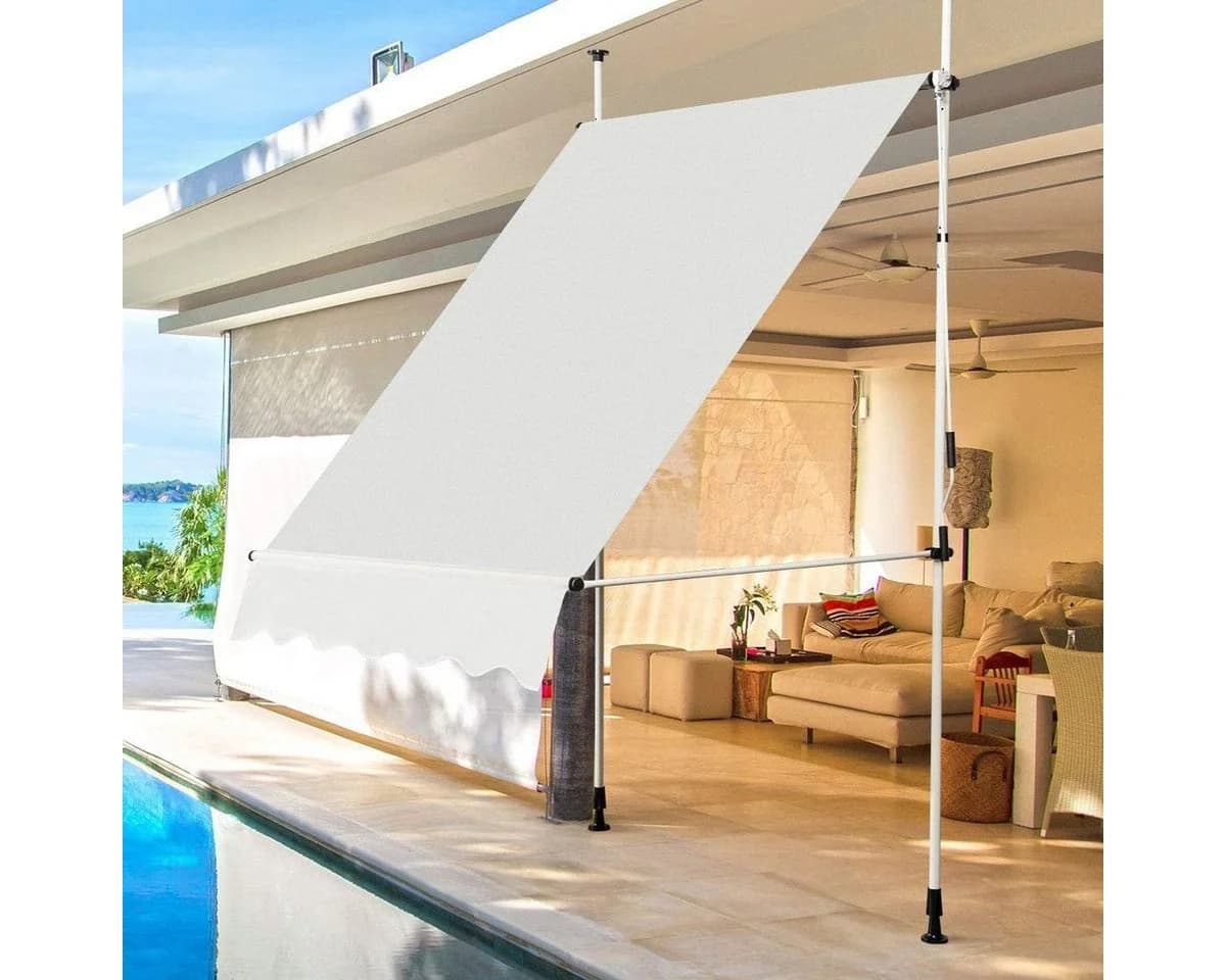 COSTWAY Klemmmarkise 150cm breit Beige