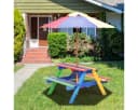 COSTWAY Kindersitzgruppe mit Sonnenschirm & 4 Sitzen Bild 3