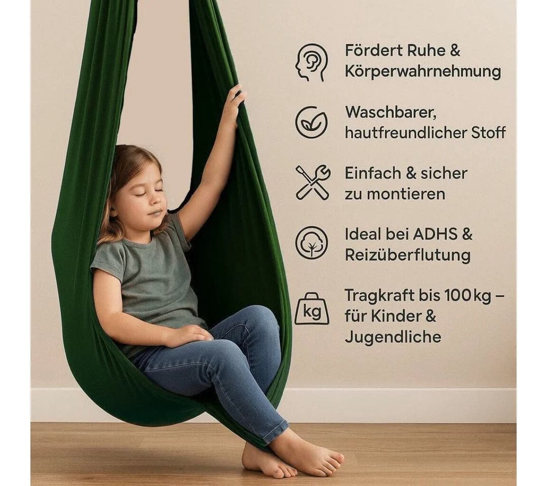 Kronenberg Tuchschaukel Ganzkörpersocke Sensorische Therapieschaukel Nylon Hängeschaukel - Bild 5