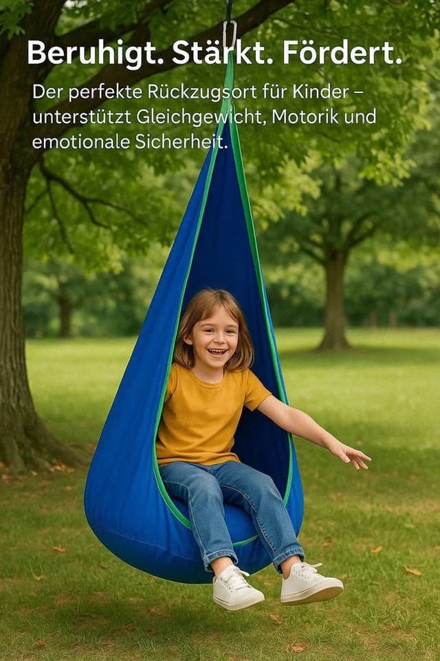 Kronenberg Hängehöhle Kinder-Hängesessel Baumwolle Gelb - Bild 5