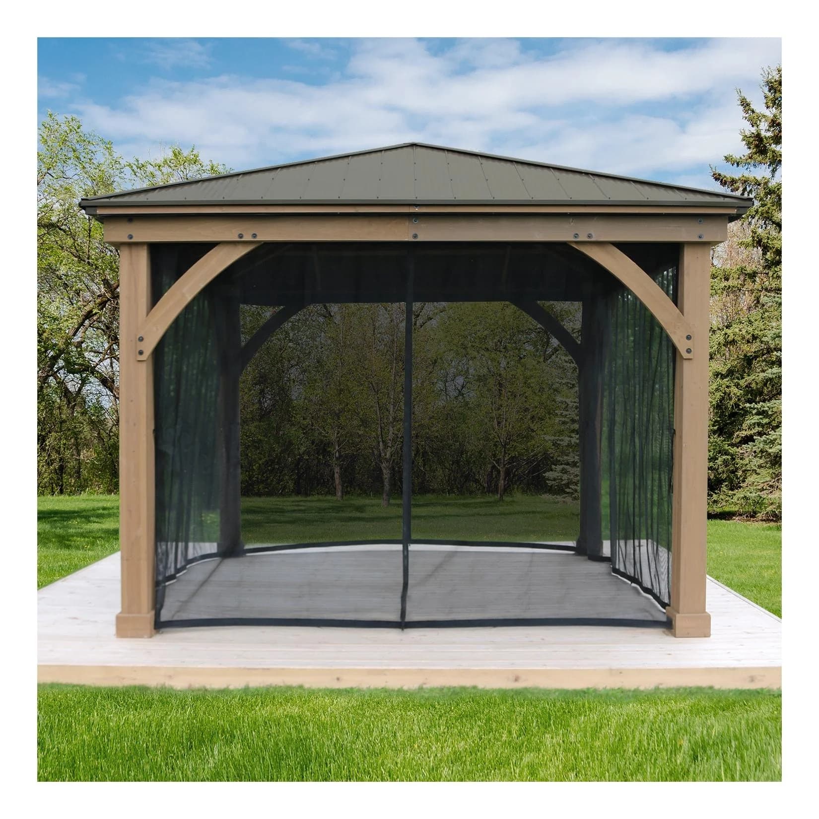 WESTMANN Pavillonseitenteil Devon mit Moskitonetz Anthrazit Polyester