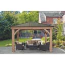 Holzpavillon WESTMANN Devon 12x14 Beige Massivholz Bild 1