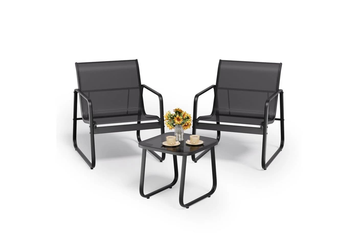 Bealife Balkonset 2 Sessel und 1 Tisch Garten Terrasse - Bild 2