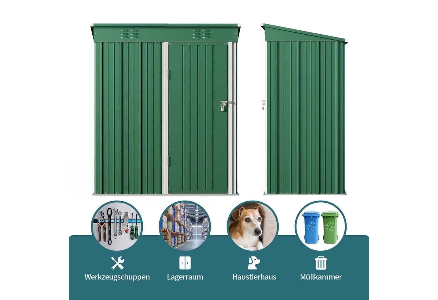Bealife Metall-Gartengeräteschuppen Robust und Wasserdicht - Bild 4