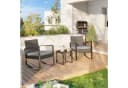 Bealife Garten-Essgruppe Balkonset 3-tlg. Grau/Braun PE-Rattan Bild 3