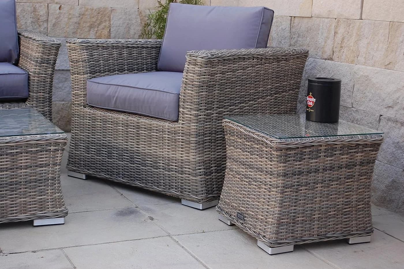 Ragnarök Möbel-Design Gartenlounge-Set Isfjord Polyrattan Alu