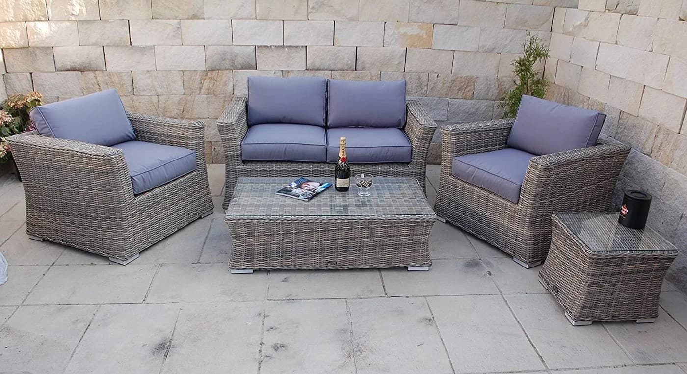 Ragnarök Möbel-Design Gartenlounge-Set Isfjord Polyrattan Alu - Bild 2