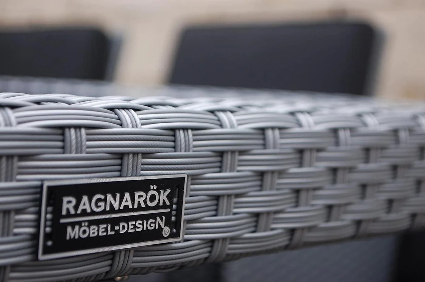 Ragnarök Möbel-Design Garten-Essgruppe Heimdall Esstisch Set 6+4 Polyrattan Aluminium - Bild 3