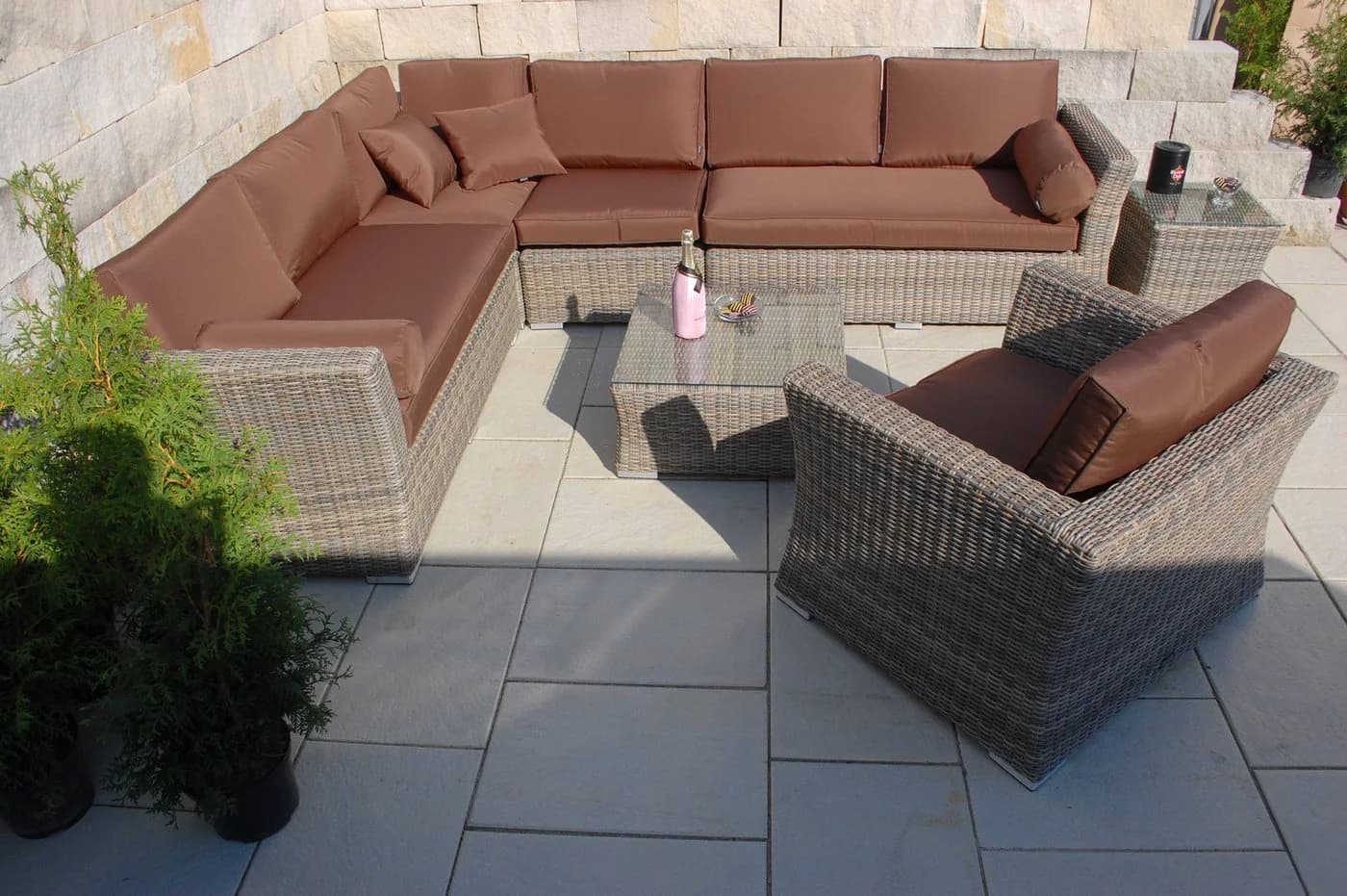 Ragnarök Möbel-Design Gartenlounge-Set Wotan Ecksofa Polyrattan - Bild 2
