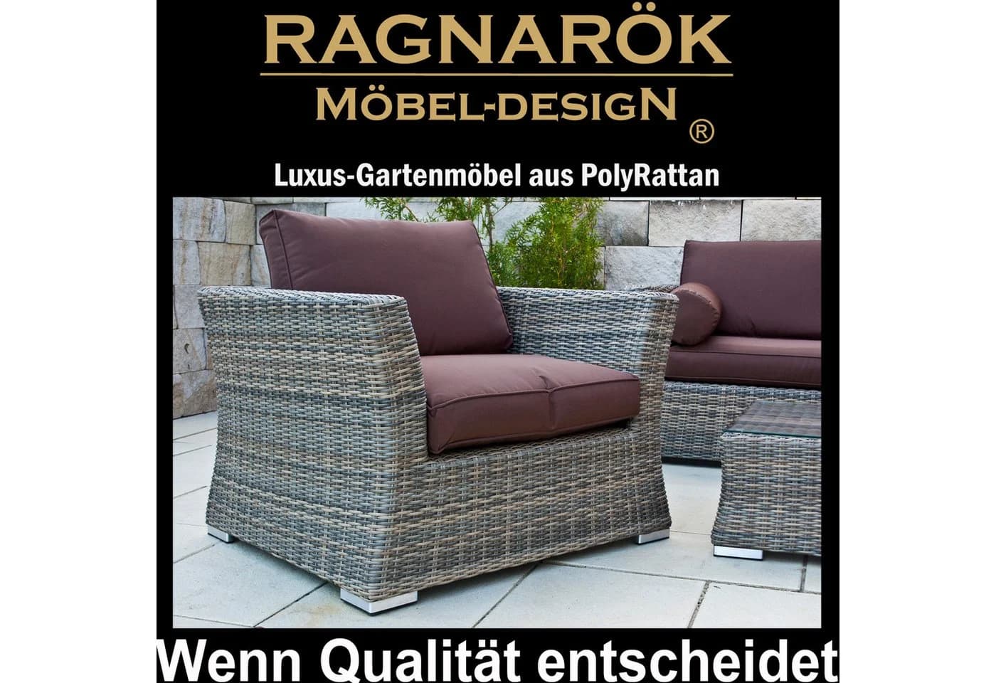 Ragnarök Möbel-Design Gartenlounge-Set Wotan Ecksofa Polyrattan - Bild 4