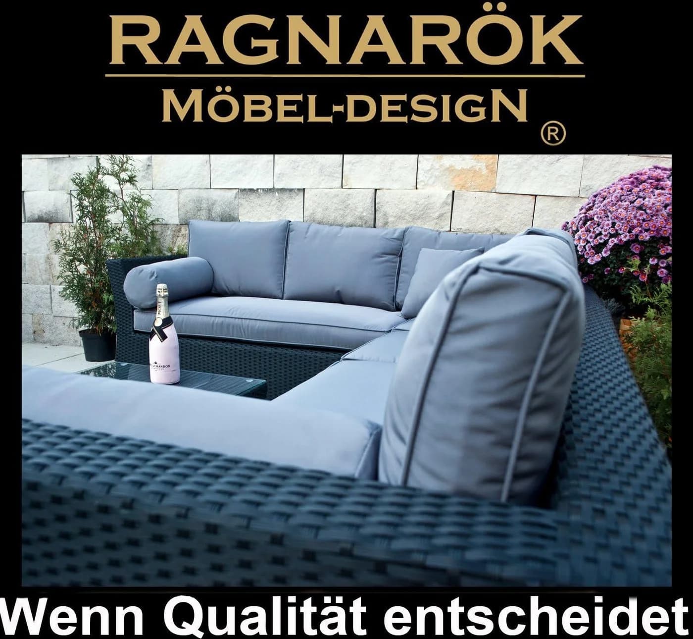 Ragnarök Möbel-Design Gartenlounge-Set Wotan Ecksofa Polyrattan - Bild 3