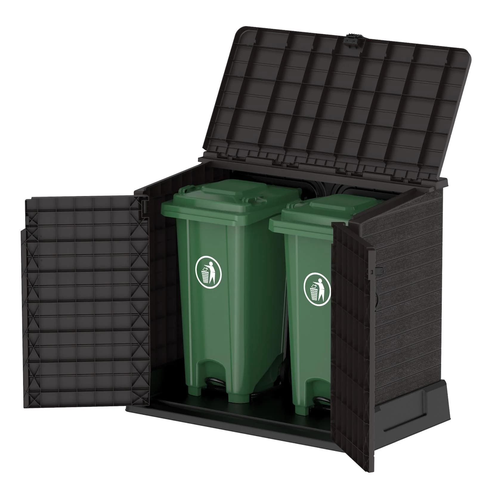 Duramax StoreAway Mülltonnenbox 2er Set 850 l Kunststoff