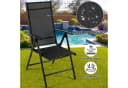 TLGREEN Gartenstuhl Hochlehner 2er Set Klappstuhl 7-fach verstellbar Aluminium Bild 5