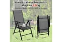 TLGREEN Gartenstuhl Hochlehner 2/4er Set Klappstuhl Campingstühle Grau Aluminium Bild 3
