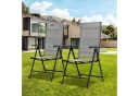 TLGREEN Gartenstuhl Hochlehner 2/4er Set Klappstuhl Campingstühle Grau Aluminium Bild 4