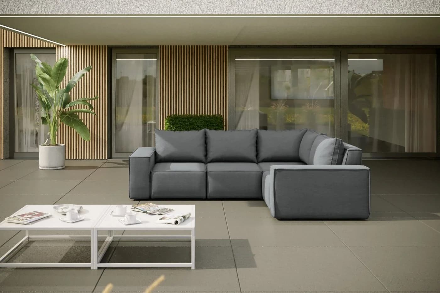 Garten Ecksofa Set - Modernes Polstermöbel-Set mit NXL-Stoff - Bild 2
