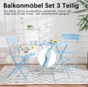 Modernes Balkonset mit Klapptisch und Klappstühlen Bild 5