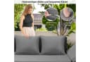 TLGREEN Gartenbank mit Liegefunktion Polyrattan 2-Sitzer Grau/Beige Bild 3