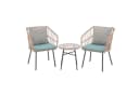 JOIVI Bistrostuhl Outdoor 3-tlg. Bistro Set Rattan Bild 1