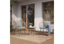 JOIVI Bistrostuhl Outdoor 3-tlg. Bistro Set Rattan Bild 2