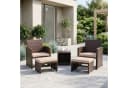JOIVI Balkonset 5-tlg Garten Unterhaltung Set Beige Rattan Bild 2