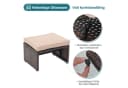 JOIVI Balkonset 5-tlg Garten Unterhaltung Set Beige Rattan Bild 5