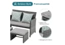 JOIVI Gartenbank Outdoor Loveseat 3-tlg. Grau Rattan Bild 5