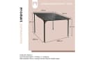 JOIVI Pergola 3x3m Terrassenüberdachung Schwarz/Braun PE-Platte Stahlrahmen Bild 1