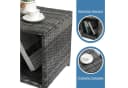 JOIVI Balkonset 5-tlg. Rattan Gartenmöbel-Set Grau Bild 5