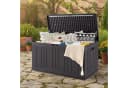 COSTWAY Auflagenbox 300L Gartenbox HDPE Braun Bild 1