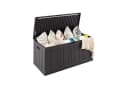 COSTWAY Auflagenbox 300L Gartenbox HDPE Braun Bild 2