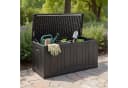 COSTWAY Auflagenbox 300L Gartenbox HDPE Braun Bild 3
