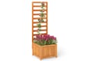 COSTWAY Hochbeet mit Rankgitter Orange Fichtenholz Bild 2