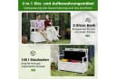 COSTWAY Gartenbank mit Stauraum 2-Sitzer Truhenbank Weiß Bild 1