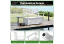 COSTWAY Gartenbank mit Stauraum 2-Sitzer Truhenbank Weiß Bild 5