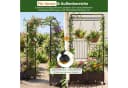 COSTWAY Blumenkasten 2in1 Rosenbogen mit Pflanzkästen Braun/Grau Bild 3