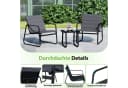 COSTWAY Balkonset 3-tlg. Bistro-Set 2 Schaukelstühle mit Kissen Tisch Bild 5