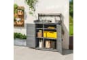 COSTWAY Pflanztisch Gartenbank mit Metallplatte Bild 1