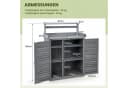 COSTWAY Pflanztisch Gartenbank mit Metallplatte Bild 3