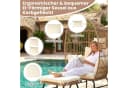 COSTWAY Rattan-Eierstuhl mit Fußhocker Beige Bild 1