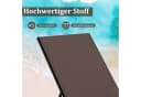 COSTWAY Gartenliege 2-tlg. mit Tisch, verstellbar, Rollen, Braun Bild 3