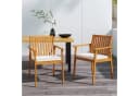 COSTWAY Gartenstuhl 2er Set Akazienholz mit Kissen Bild 1