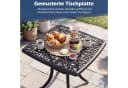 COSTWAY Gartentisch Schwarz Wetterfest mit Schirmloch Bild 5