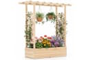 COSTWAY Blumenkasten mit Rankgitter Hochbeet für Kletterpflanzen Bild 2