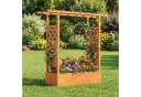 COSTWAY Blumenkasten mit Rankgitter Hochbeet für Kletterpflanzen Sichtschutz Bild 1