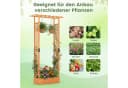 COSTWAY Blumenkasten mit Rankgitter Hochbeet Fichtenholz Orange Bild 4