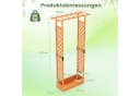 COSTWAY Blumenkasten mit Rankgitter Hochbeet Fichtenholz Orange Bild 5