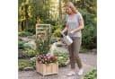 COSTWAY Hochbeet mit Rankgitter Natur Holz 123 cm Bild 1
