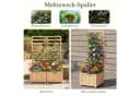 COSTWAY Hochbeet mit Rankgitter Natur Holz 123 cm Bild 4