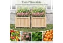 COSTWAY Hochbeet mit Rankgitter Natur Holz 123 cm Bild 5